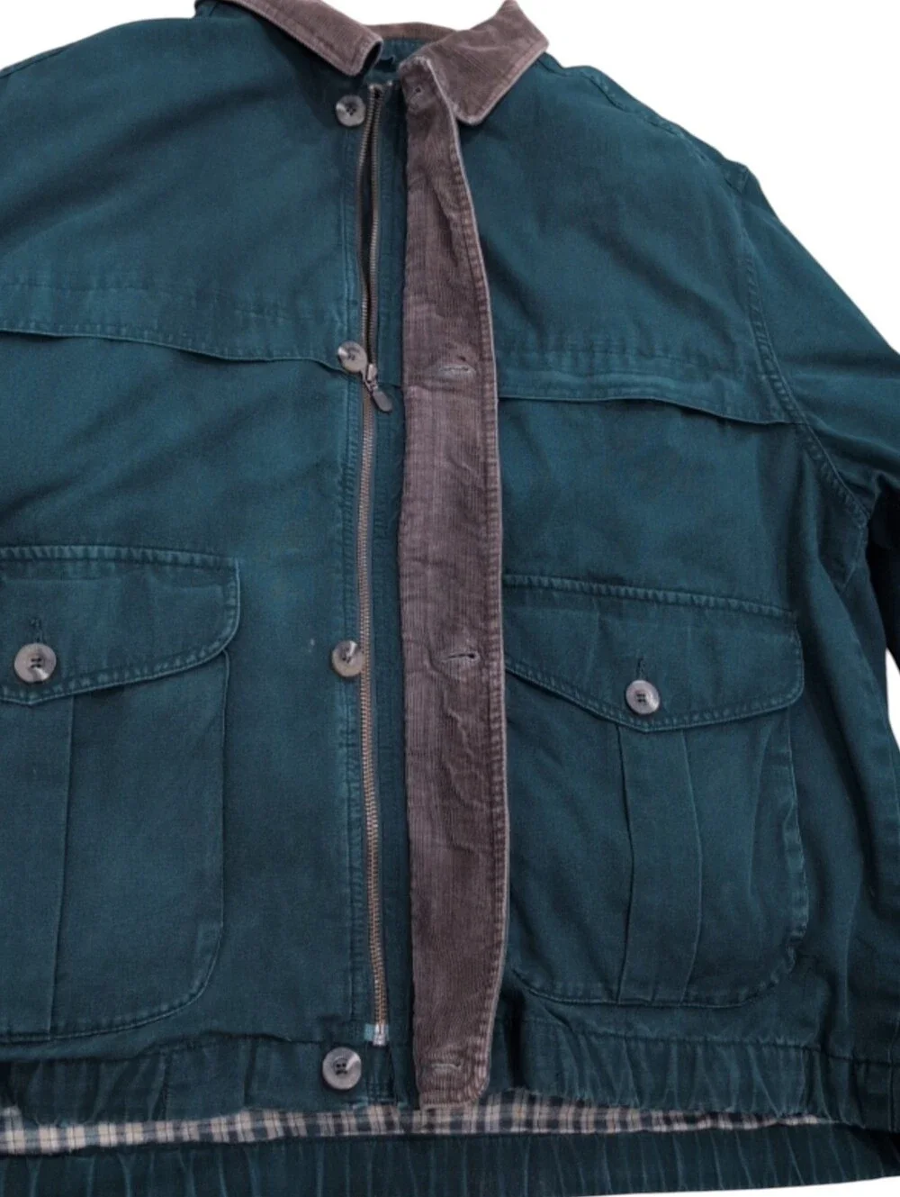 Eddie Bauer Vintage Goose Down Coat Green Large